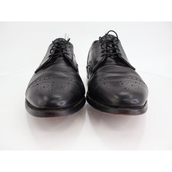 Allen Edmonds Men's Sanford Oxford Size 11.5 D Cap Toe Brogue Dress Shoe Black - Picture 2 of 11